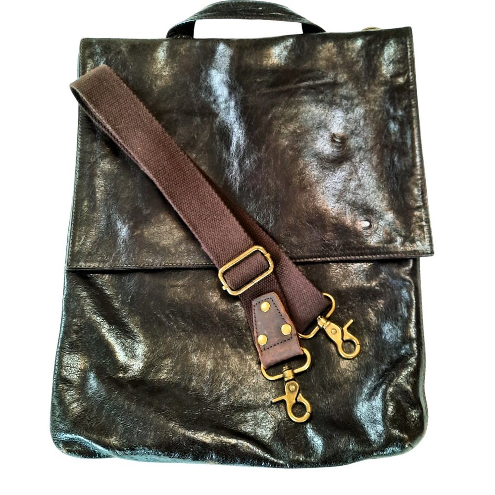 Maurizio Taiuti Italian Leather Crossbody Satchel/Tote Messenger Bag